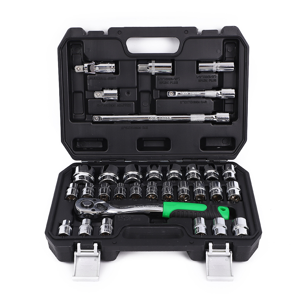 Caja de herramientas de kit de llave de trinquete multifuncional multimodelo combinación de manguito de llave de trinquete para reparación de automóviles