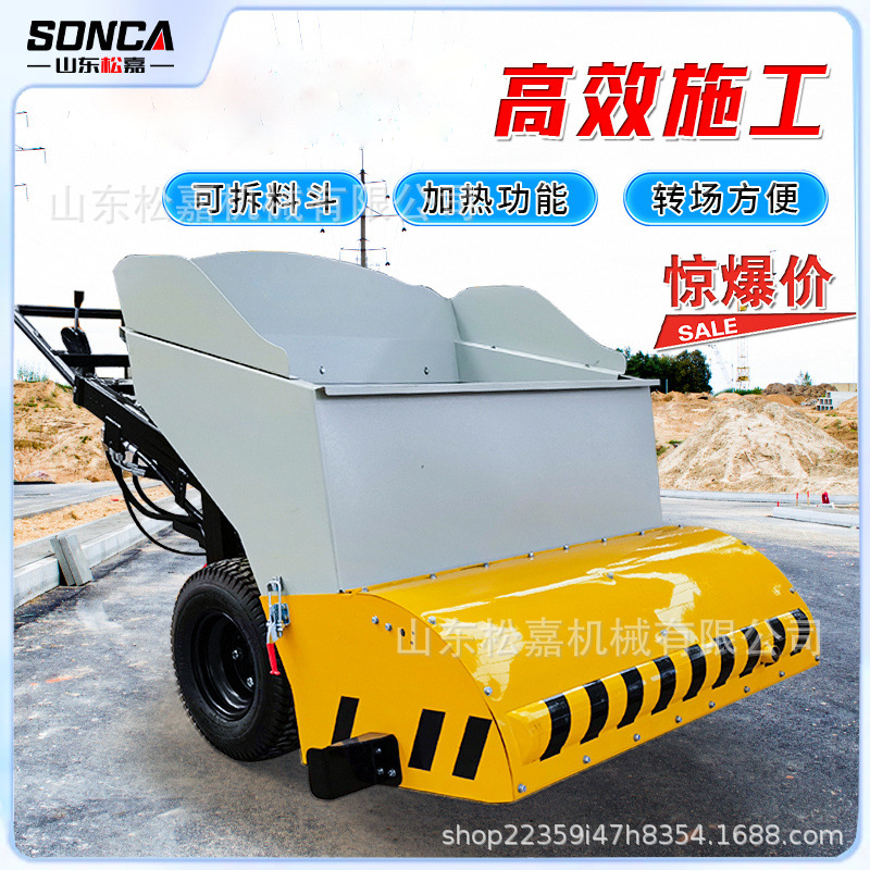 reparar carreteras reconstruir vecindad pavimentadora pavimentadora de asfalto empujada mano pequeña pavimentadora de pavimento de asfalto nivelación