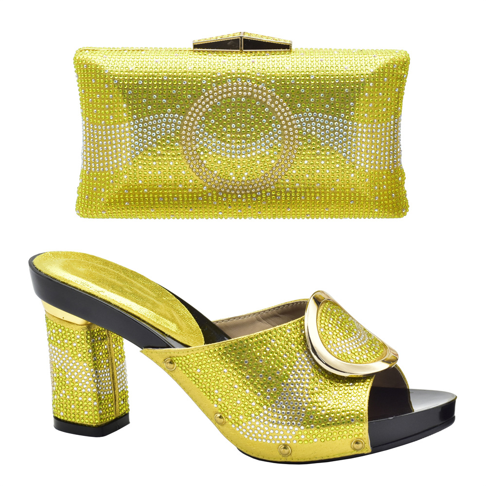 High Heels With Matching Handbag European Fashion Shoes Set_voghion.com