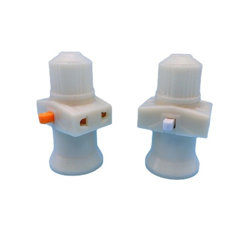 Latex rubber wood plastic double-split fire e27 lamp holder with two-hole switch conversion screw copper clamp copper ring lamp holder