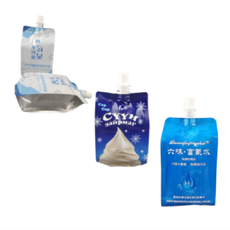 Four-side sealed aluminum foil nozzle bag hydrogen-rich water drinking water suction jelly ice cream special-shaped Penguin nozzle bag