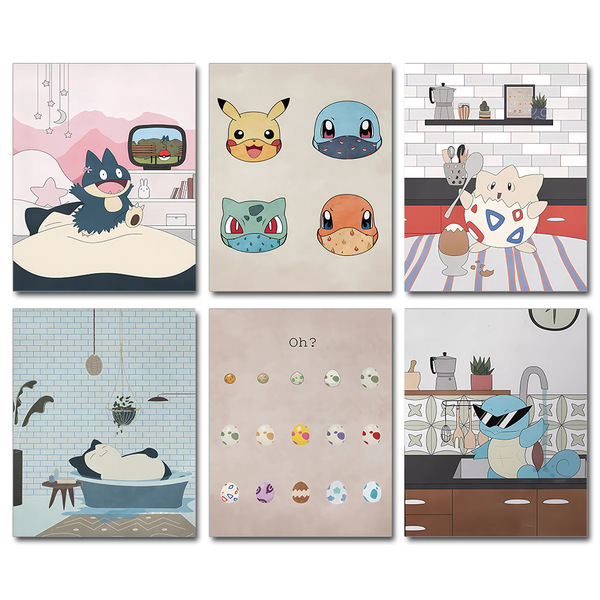 Cross -border Shopee Japanese anime decorative painting Pokémon…