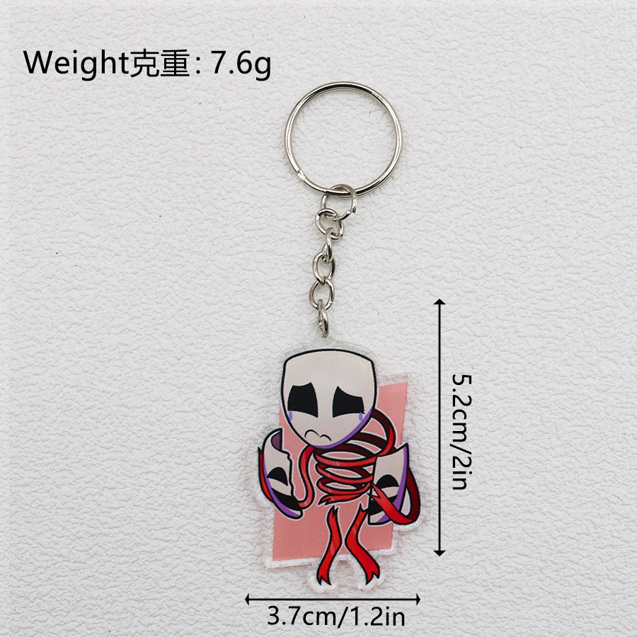 Transfronterizo el increíble circo digital circo acrílico llavero payaso encanto