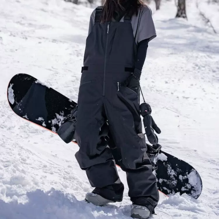滑雪背带裤冬季雪裤女单板防水连体滑雪服套装男