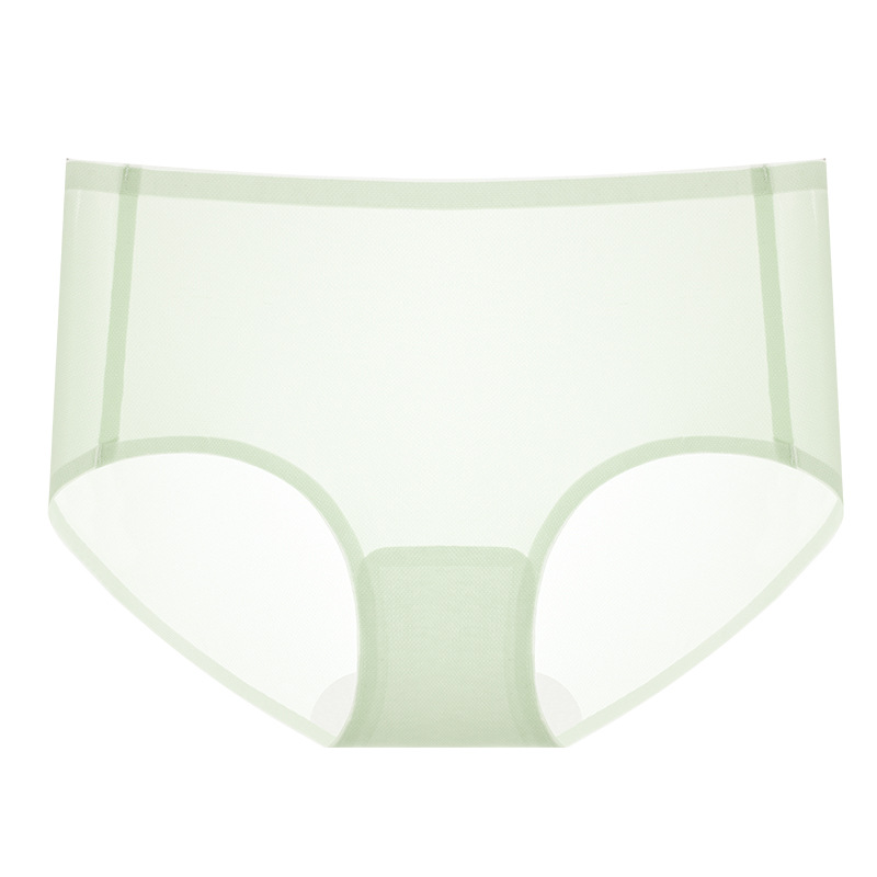 Seda de hielo sin costuras de gran tamaño 200 kg entrepierna antibacteriana ultrafina sin costuras entrepierna larga entrepierna de algodón entrepierna transpirable cadera ropa interior de mujer