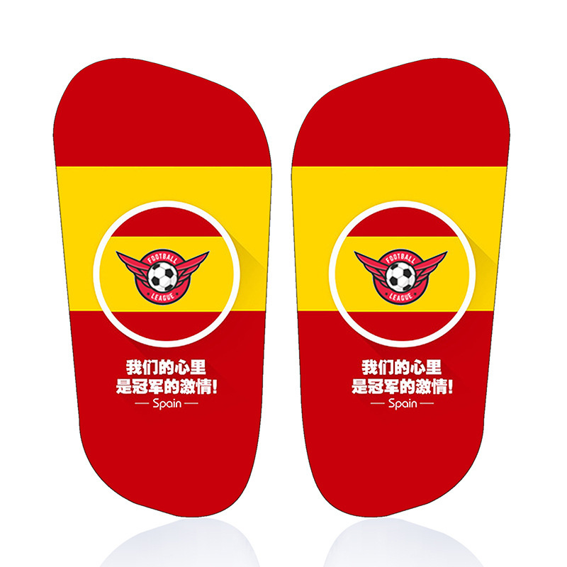 Tablero de piernas de fútbol de transferencia de sublimación 3D 2022 tema de la Copa del Mundo para adultos y niños equipo de protección de fútbol para personalizar