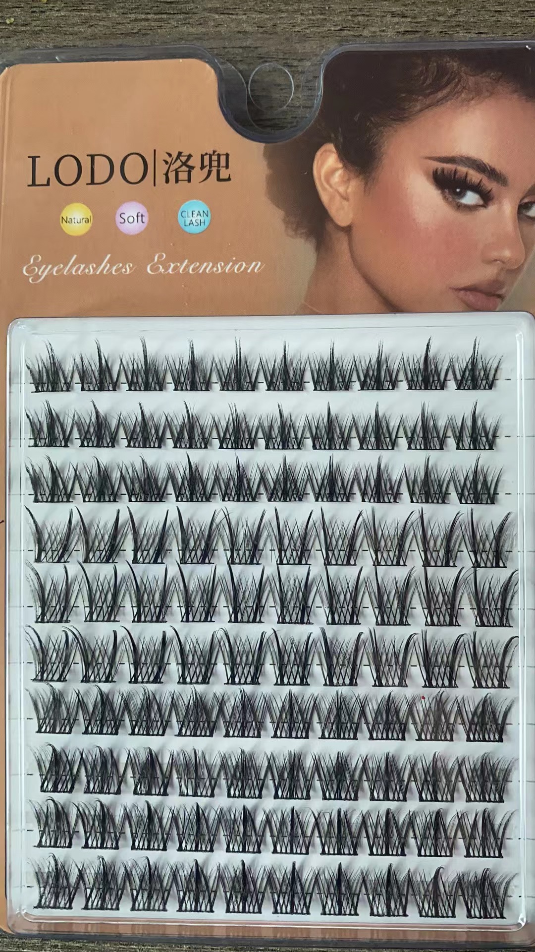 LODO pointed-top wheat ear false eyelashes, European and American hybrid segmented fine black stem thick single tuft Lodo eyelashes Application Scenario