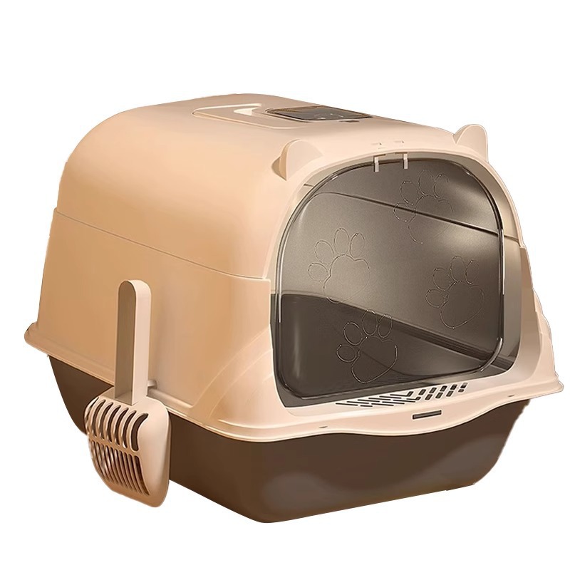 Inodoro para gatos totalmente cerrado de gran tamaño, anti-odorante anti-derrames tipo cajón para gatos, artículos para mascotas para gatos