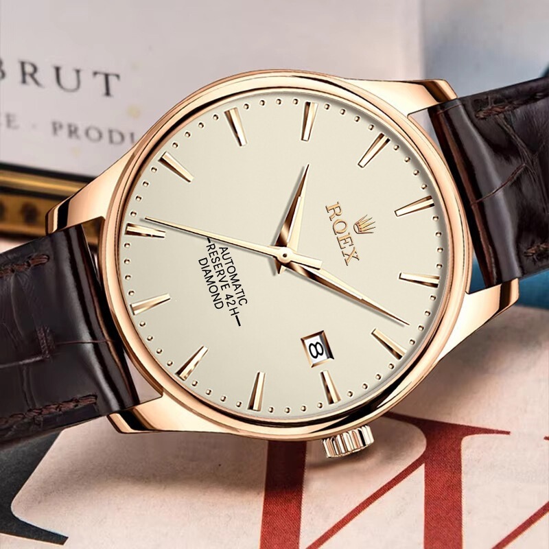 Cross-border wholesale of labor services ­ Men's automatic non-mechanical watch, fashionable Patek Philippe style ­ Same style as Fila