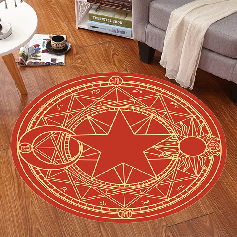 Cartoon Cute Girl Sakura Diatom Mud Floor Mat Living Room Wheelchair Hanging Chair Decoration Magic Carpet