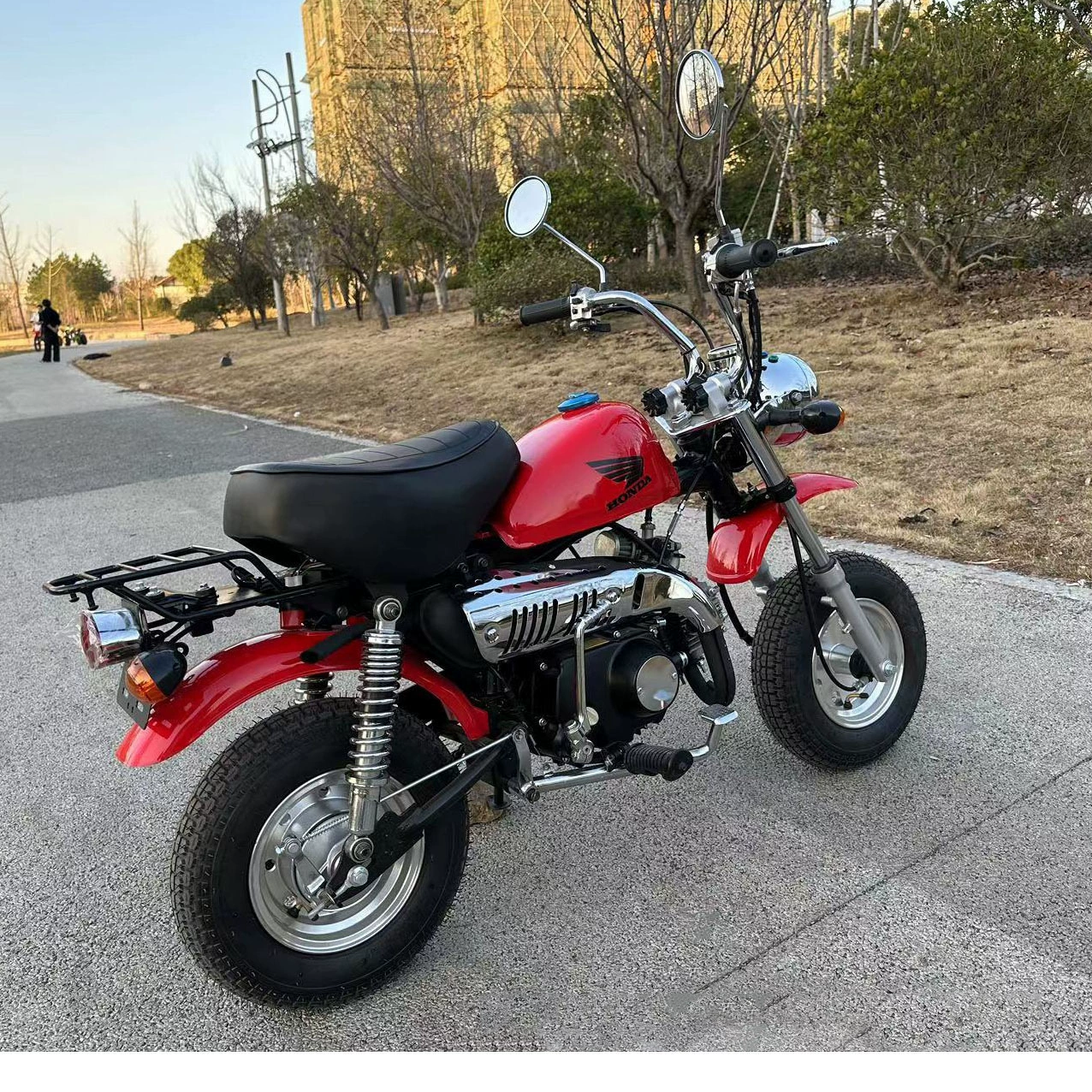 Минимото 70-150cc, двухколёсный мини-мотоцикл для взрослых на бензине, небольшой внедорожник в ретро-стиле для улицы