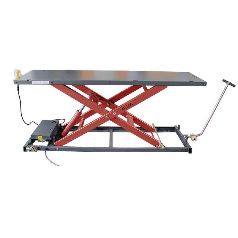 Elevador hidráulico de elevación de la motocicleta plataforma de reparación y mantenimiento