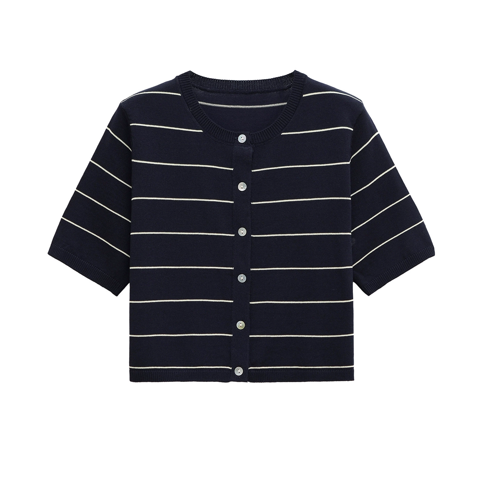 Популярные в Европе и Америке полосатые вязаные топы AliExpress в трансграничном стиле