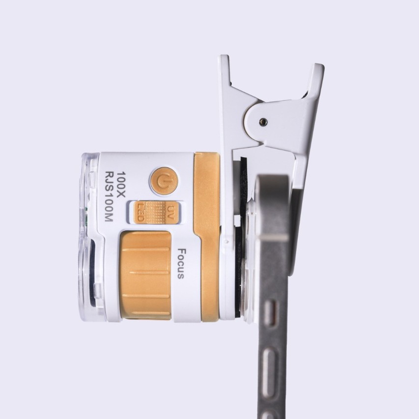 跨境手机夹袖珍便携式儿童科学迷你显微镜放大镜玩具科教户外探索