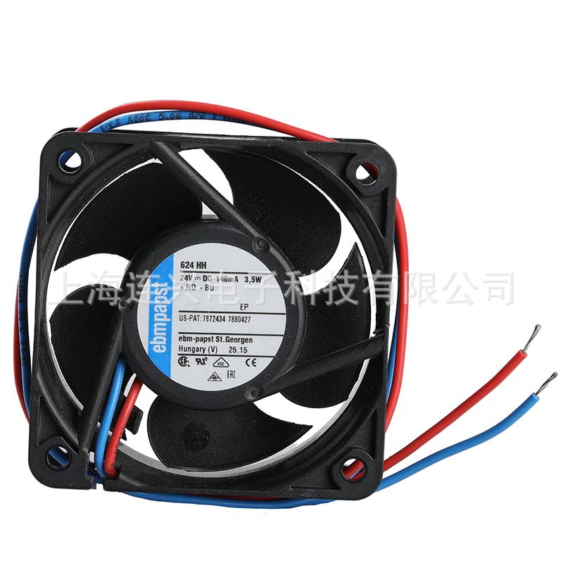 德国ebmpapst 624H 24V 紧凑型工业直流冷却风机 轴流风扇