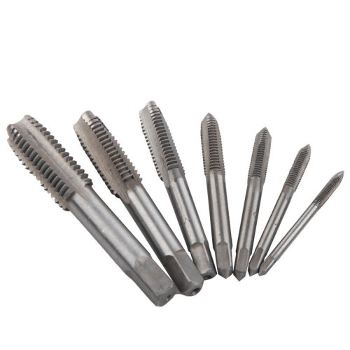 Seven-piece hand tap M3-M12 square handle straight groove set tapping and internal threading tool