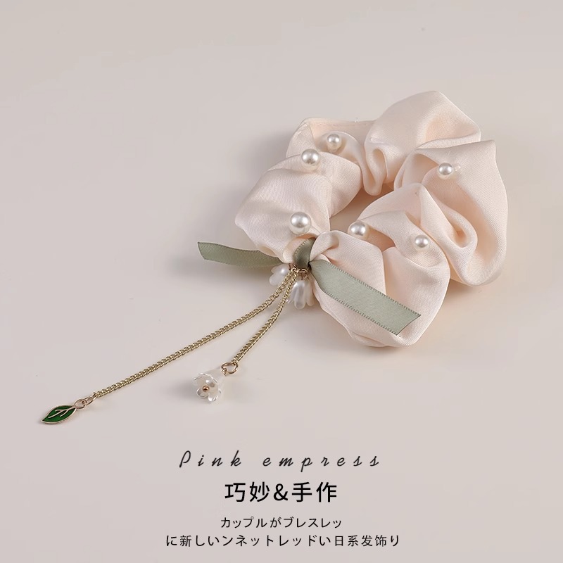 Orquídea de campana arco anillo de cabello intestino grueso de alta elasticidad cuerda de cabeza duradera cuerda de cabello de alta calidad temperamento banda de goma adornamiento para el cabello mujer