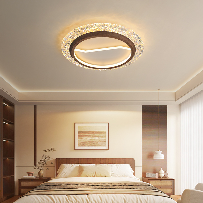 Luz de dormitorio lujosa y romántica francesa antigua lámpara de dormitorio principal lámpara de habitación lámpara de cristal minimalista lámpara de techo para los ojos