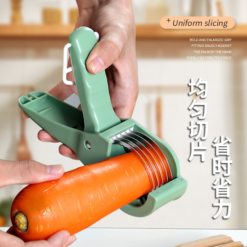 クロスボーダー新しいキッチンステンレス鋼野菜と果物スライサー多機能野菜サラダフルーツスライサー|undefined