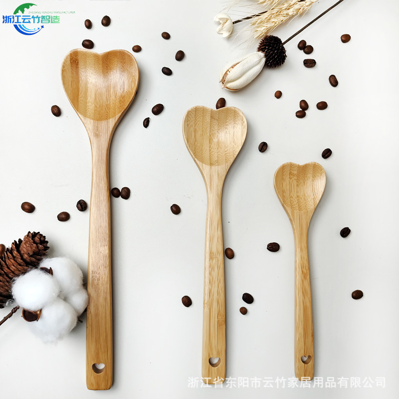 Cuchara de amor de madera Cuchara de trébol de cuatro hojas Juego de tres piezas Cuchara de madera de forma especial Juego de tres piezas de acacia Amazon