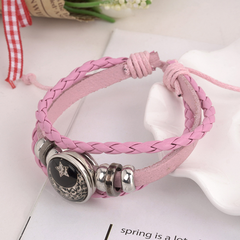 Universal retro woven bracelet natural stone for men and women…