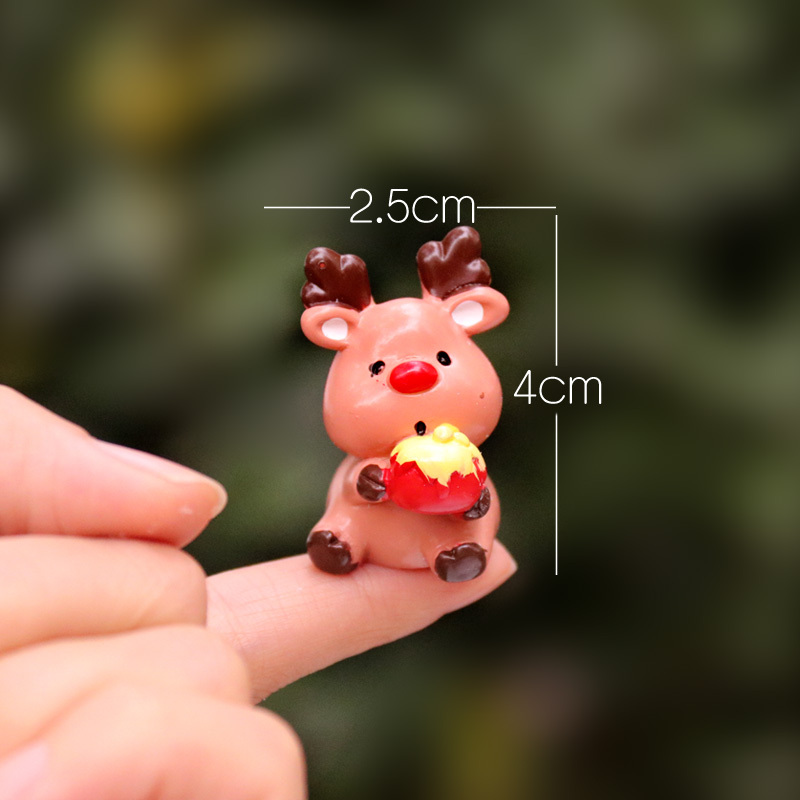 2022新品サンタクロース雪だるまヘラジカクリスマスツリー模型フィギュア人形デスクトップ微景観小物|undefined