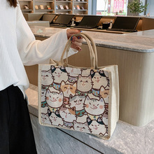 可愛ins便當包手提袋上班裝飯盒袋子大容量韓式帶飯午餐袋帆布包