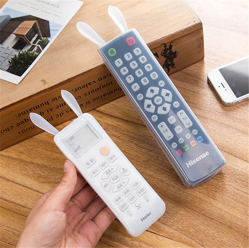 New rabbit with luminous transparent silicone remote control protective cover air conditioning TV remote control cover dust cover