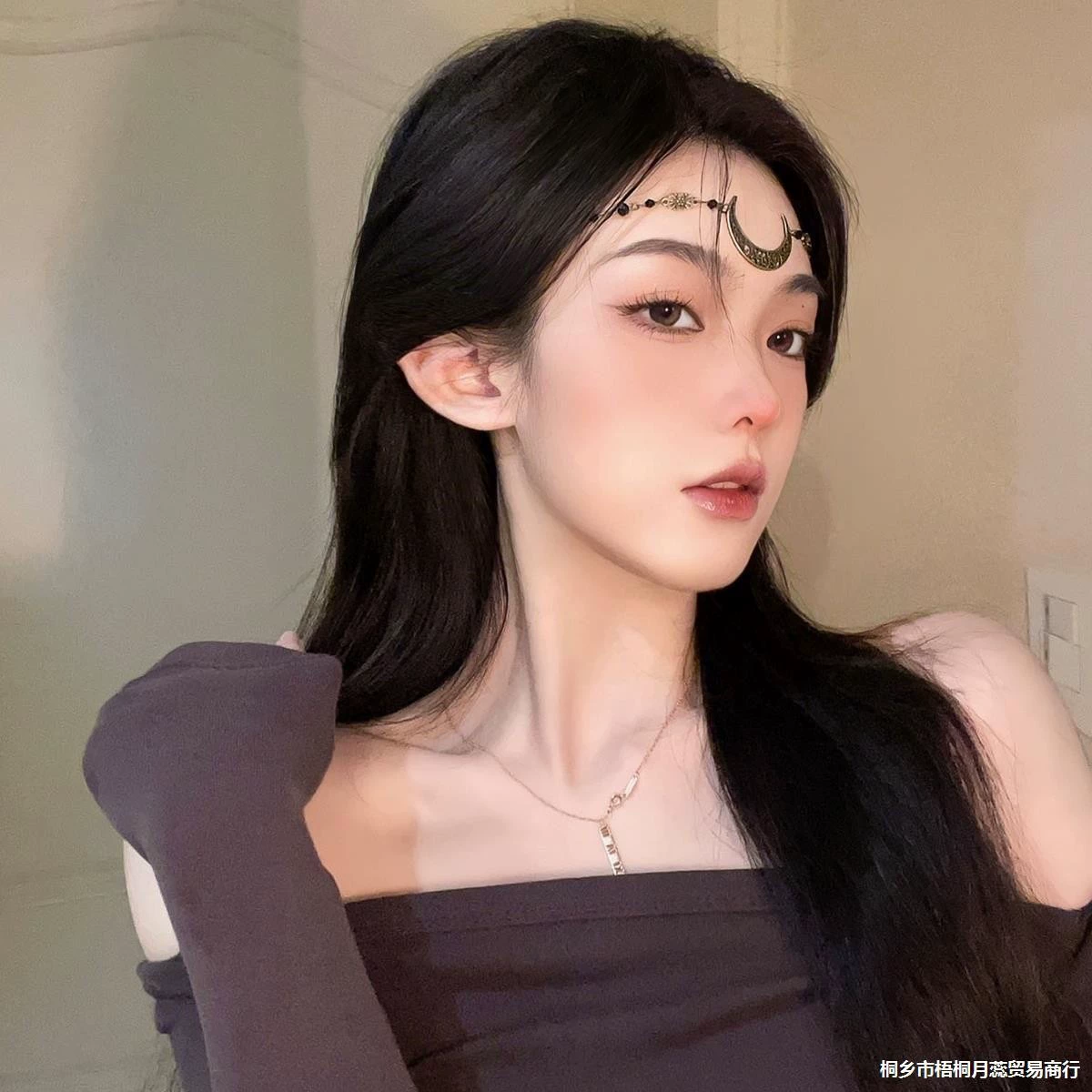 Европейская и американская цепочка с полой луной в стиле ретро хрустальные бусины аксессуары для волос богемные капли для бровей кисточка древний кустовый головной убор Головной убор