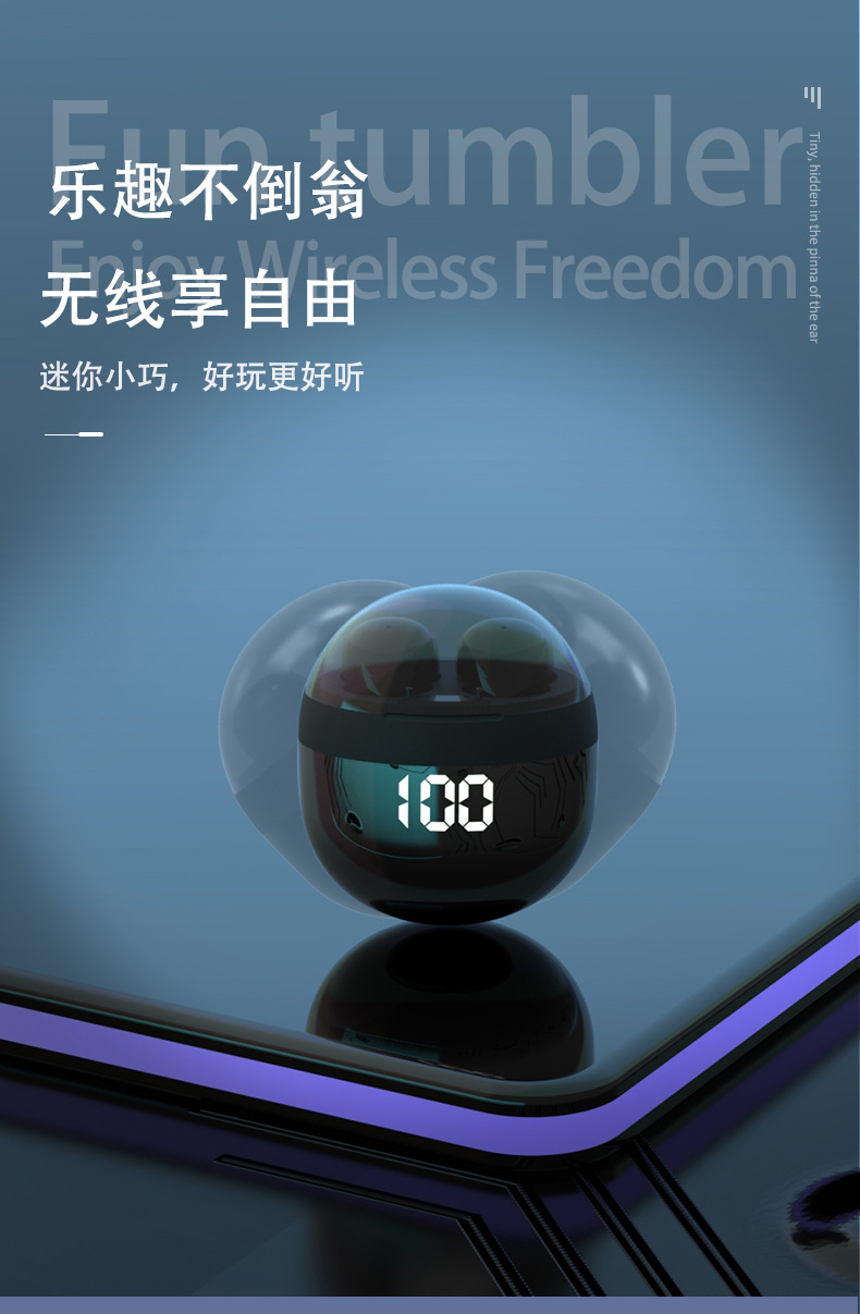 The new cross-border SK18 Bluetooth headphones are mini wireless sleep in-ear, small dual-ear call noise-cancelling, and universal for mobile phones pic 1