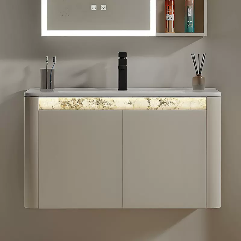 浴室柜下柜潘多拉石纹led发光背板  图案尺寸背光板LED控制装置