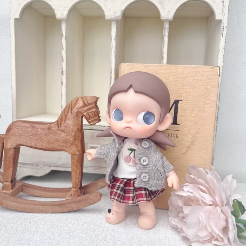 Zsiga Movable Doll's Dream Place Bjd Doll Baby Clothes Ga Zi Sister Clothes Accessories Cherry t Plus Plaid Skirt