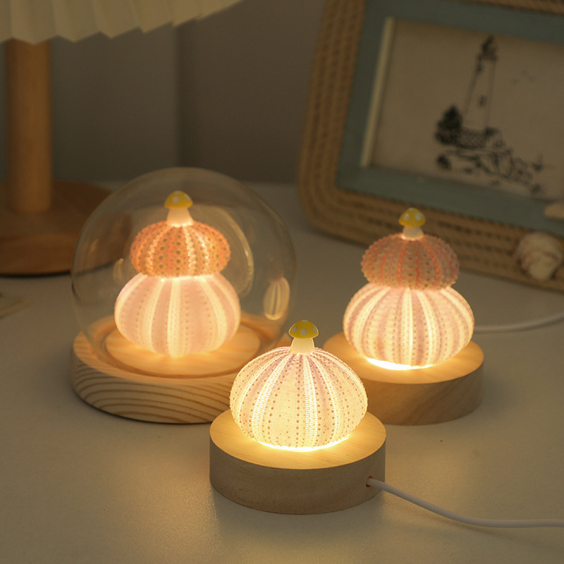 Creative Shell Sea Urchin Handmade DIY Night Light Atmosphere Light Bedroom Desktop Decoration Gift Ornament Birthday Gift Creative Shell Sea Urchin Handmade DIY Night Light Atmosphere Light Bedroom Desktop Decoration Gift Ornament Birthday Gift
