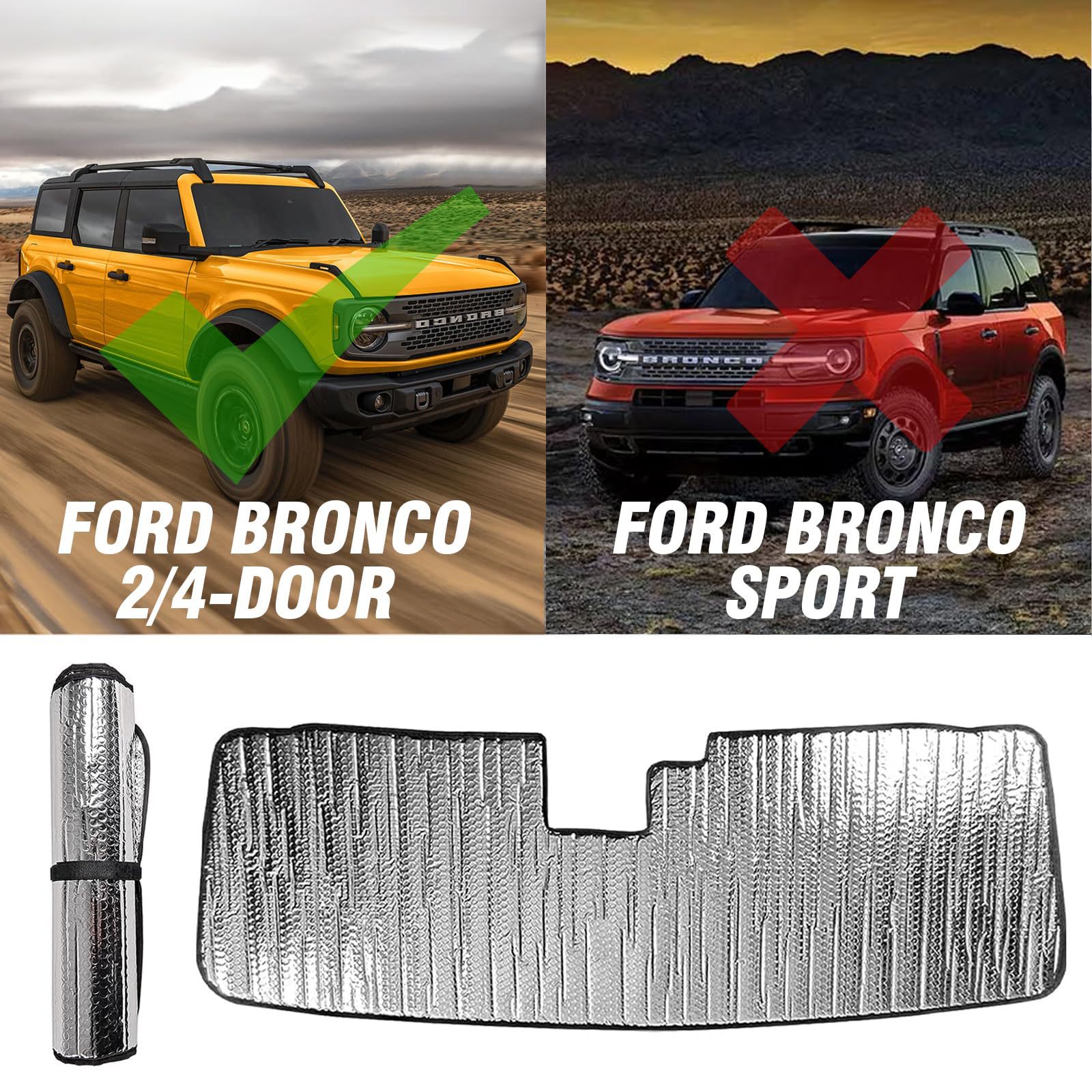 Cross-Border Double-Sided Aluminum Foil Sun Protection and Heat Insulation Sunshade Glass Sunshade Suitable for Ford Mustang Car Sunshade Front Shield