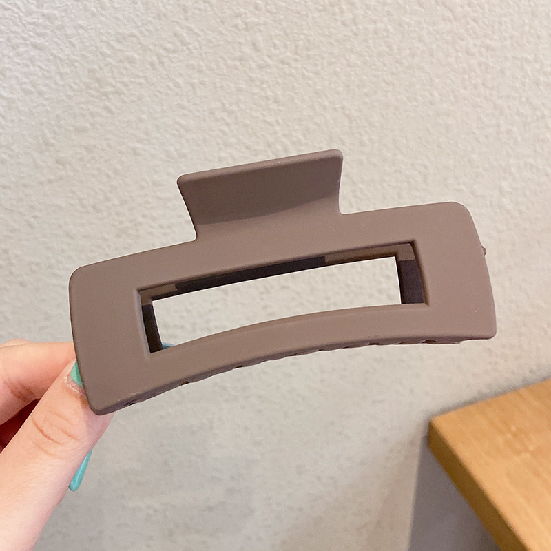 Accesorios para el cabello de pinza de tiburón de acrílico grande de Corea, clip de agarre para el cabello de disco simple, tocado de horquilla de cabeza femenina al por mayor