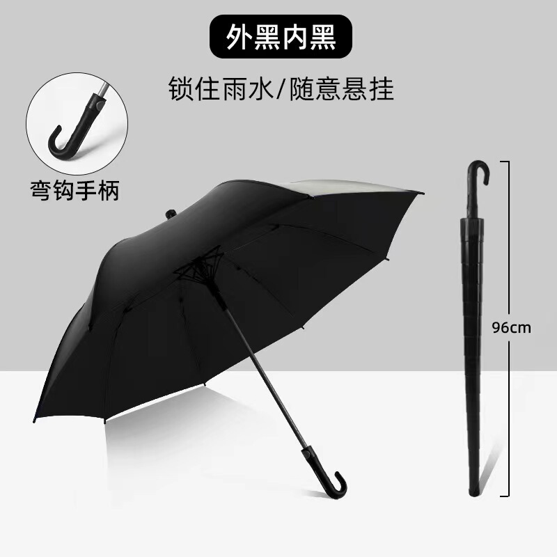 高档商务雨伞抗风暴加大加厚高尔夫晴雨两用长柄带防水套加固雨伞|undefined