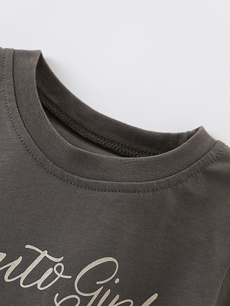Malwee ropa de niñas lindas ropa de verano nueva camiseta europea y americana para niños de cuello redondo de manga corta ropa de niños