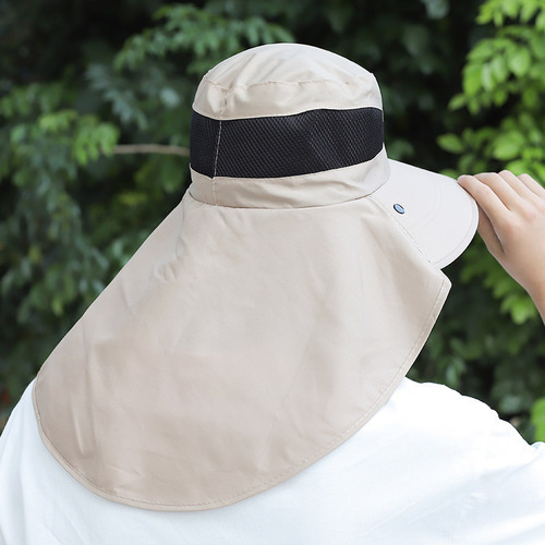 Summer men's sunshade hat outdoor mountain climbing wide-brimmed quick-dry face-protecting neck scarf hat fisherman fishing hat