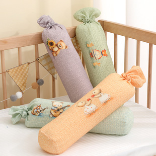 Baby Candy Pillow Cotton Gauze Soothing Sleeping Pillow Baby Sleeping Long Cylindrical Pillow Children's Side Sleeping Pillow Cross-Border