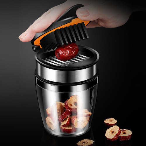 Creative 304 stainless steel jujube slicer thickened push-type fruit divider multi-purpose kitchen gadget