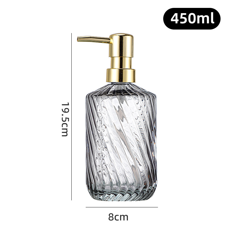450ml; Twill gris + cabeza de bomba dorada