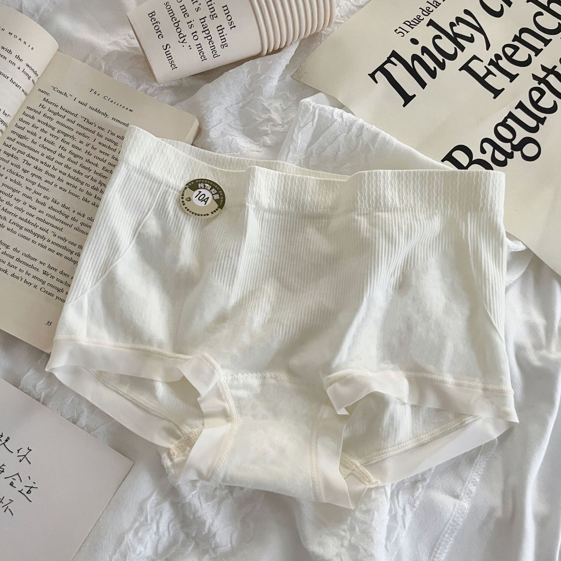 Nuevo algodón antibacteriano 10A entrepierna damas panteras de ángulo plano sin costuras todo incluido cadera deportiva sin marcas cintura media comodidad