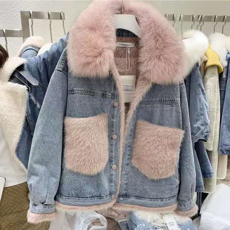 Women's Thickened Cotton Coat With Lamb Wool Lining For Winter_voghion.com