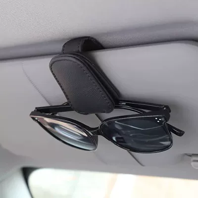Avtomobil Dəri Çoxfunksiyalı Eynək Kart Saxlayıcı Günəşlik Saxlama Qutusu