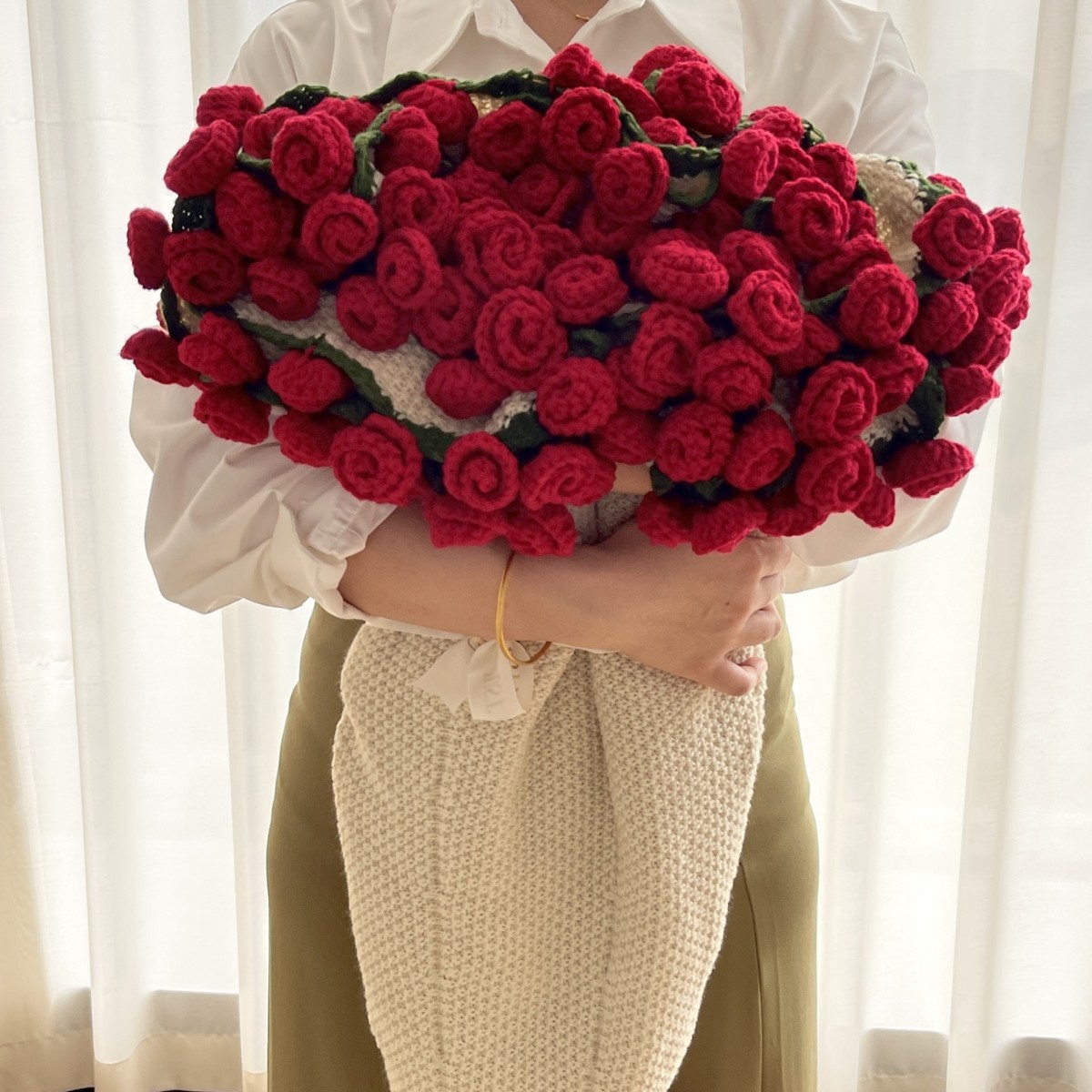 레드 로즈(오프화이트 담요)
