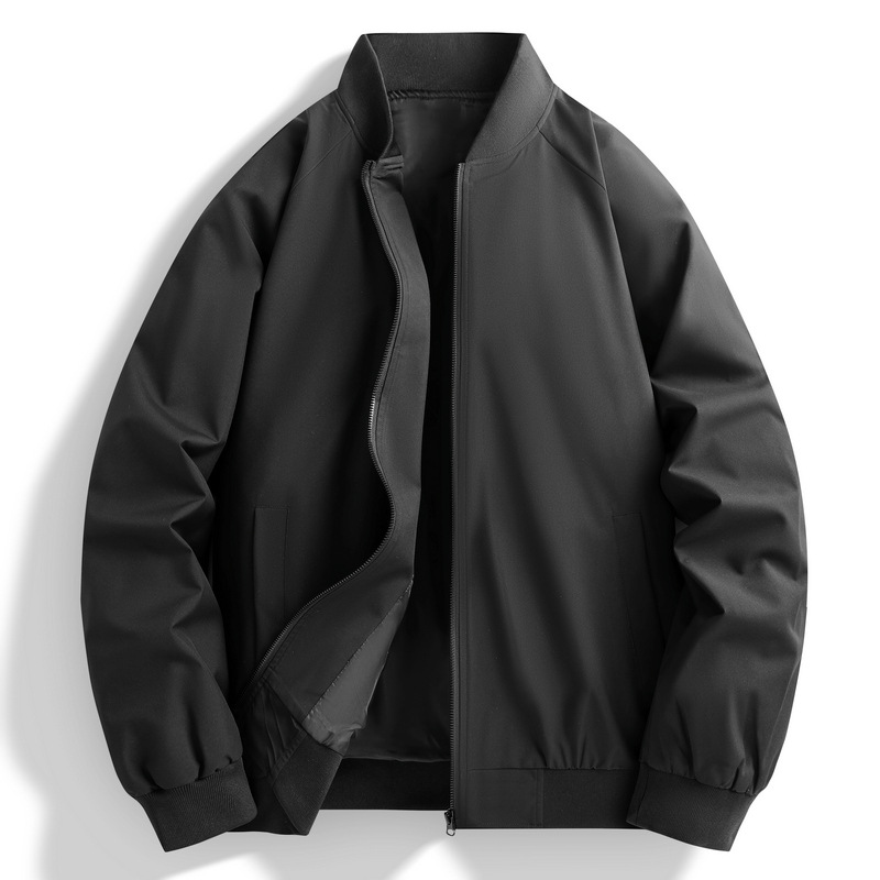 Chaqueta de hombre primavera y otoño casual chaqueta de béisbol estilo americano de moda de estilo general chaqueta de color sólido hombre grande ropa de hombre
