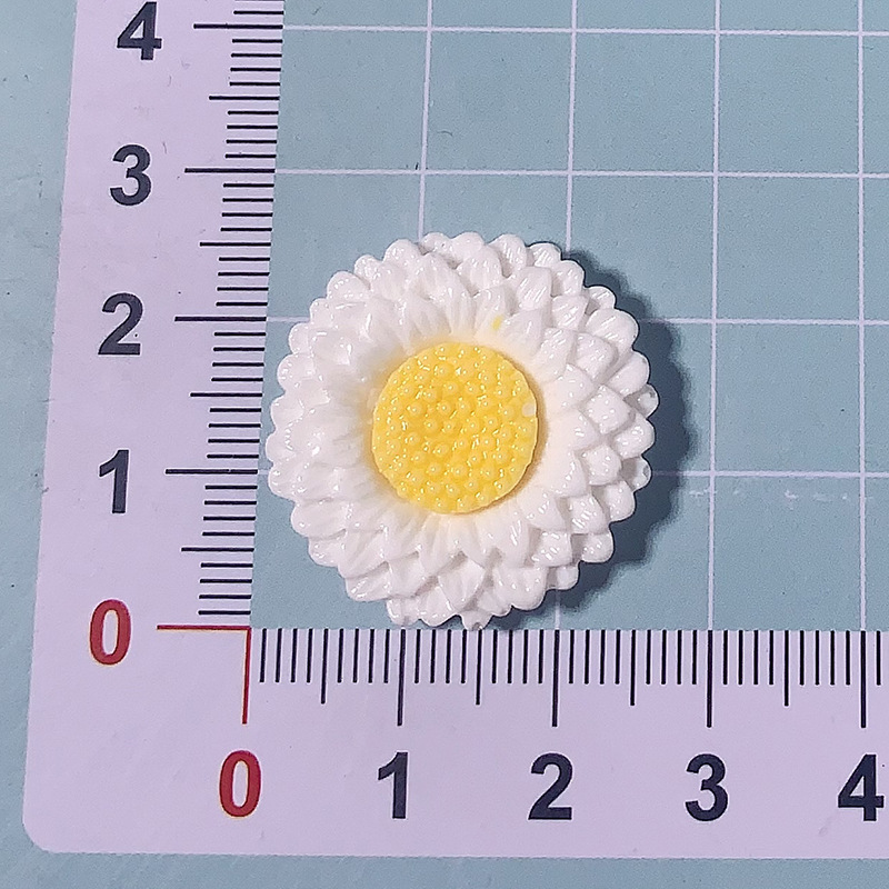 Nuevo colorido girasol flor diy accesorios de resina crema pegamento para el cabello clips para el cabello accesorios hechos a mano botones de zapatos broches