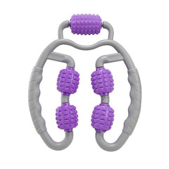 Five-wheel ring leg clamp for muscle relaxation, 12-wheel leg beauty device, calf muscle massage stick, yoga home leg slimmer