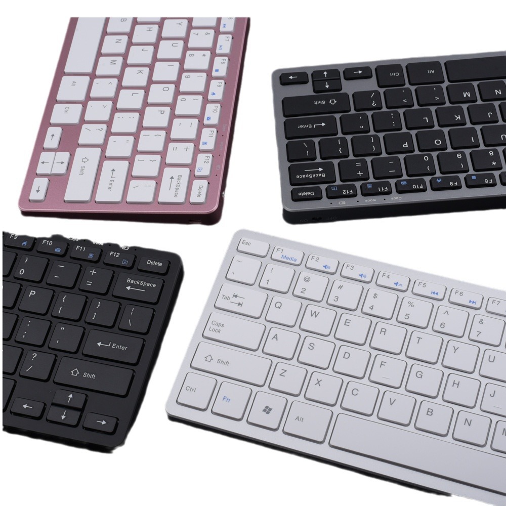 Ventas directas de fábrica tres-modelo inalámbrico Bluetooth chocolate teclado ratón recargable conjunto 2,4g teclado de ratón recargable