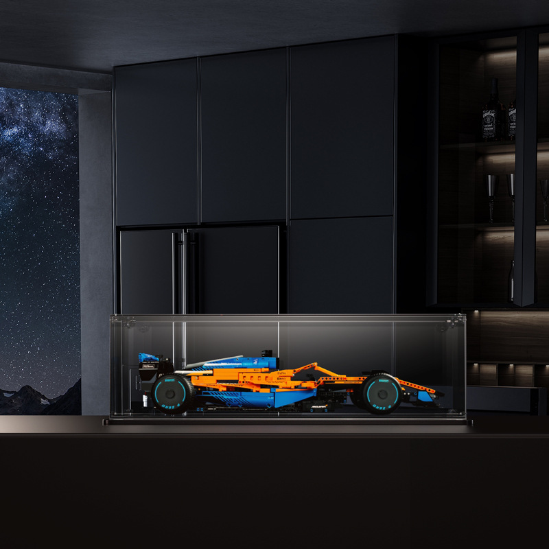 Suitable for Lego 42141 Mclaren F1 Racing Car Acrylic Display Box Transparent Dust Box Hand-Made Storage Box